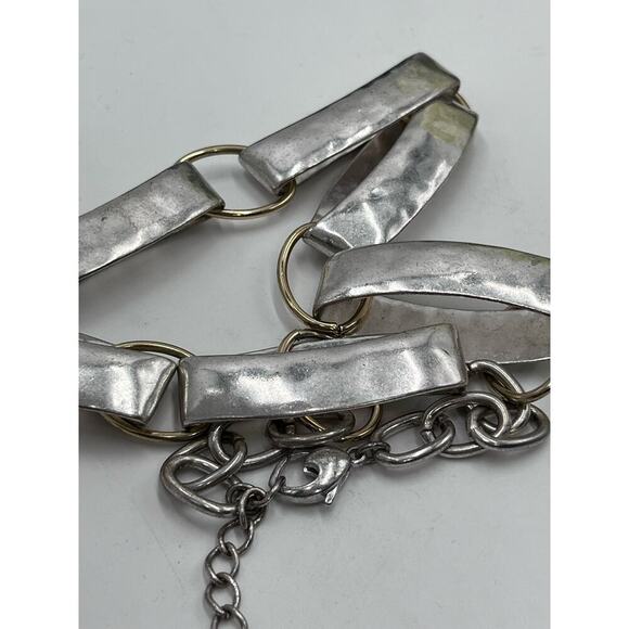 Robert Lee Morris Soho Designer Statement Necklace Hammered
Silver Oval Links - Picture 16 of 16